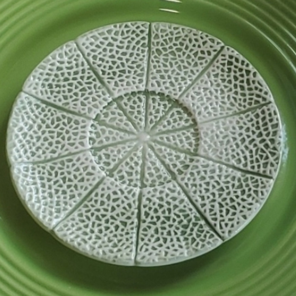 Rare Vintage Lord and Taylor lime color melon design plates